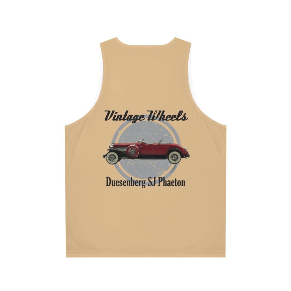 Vintage Duesenberg Sj Roadster Unisex Tank Top - Back