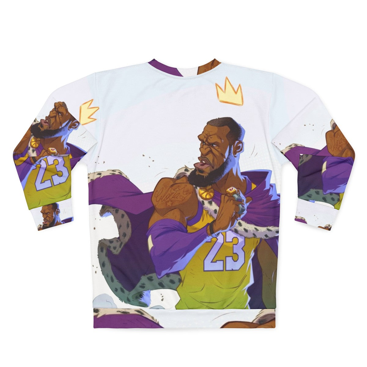 The King Sweatshirt 2 featuring a basketball design - Back