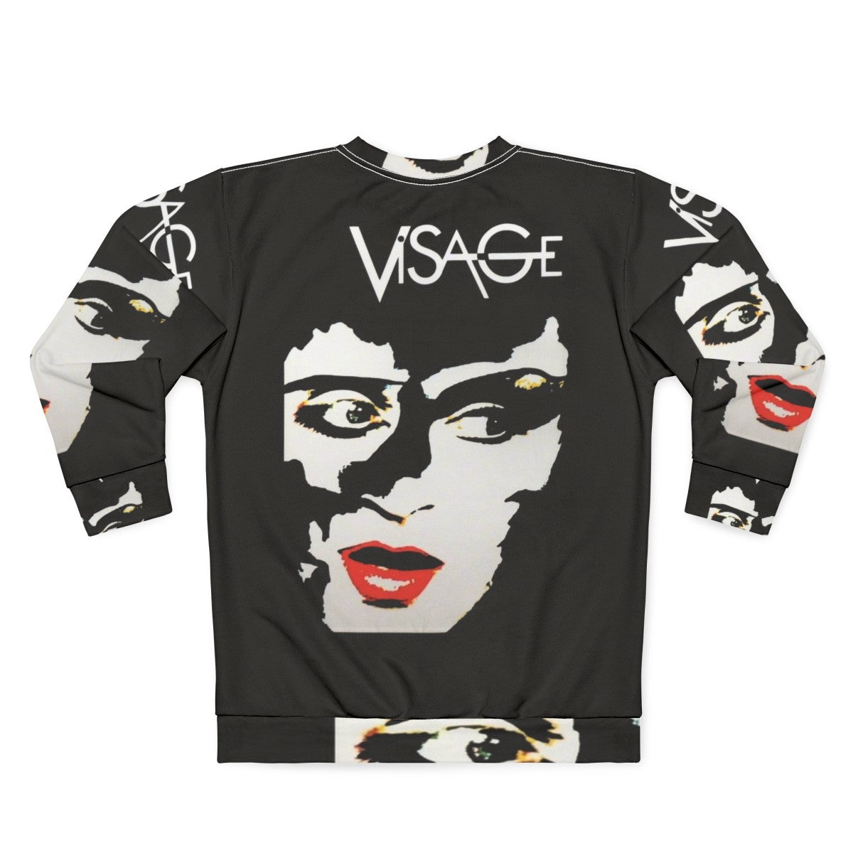 Visage Sweatshirt featuring synth-pop and new wave design - Back