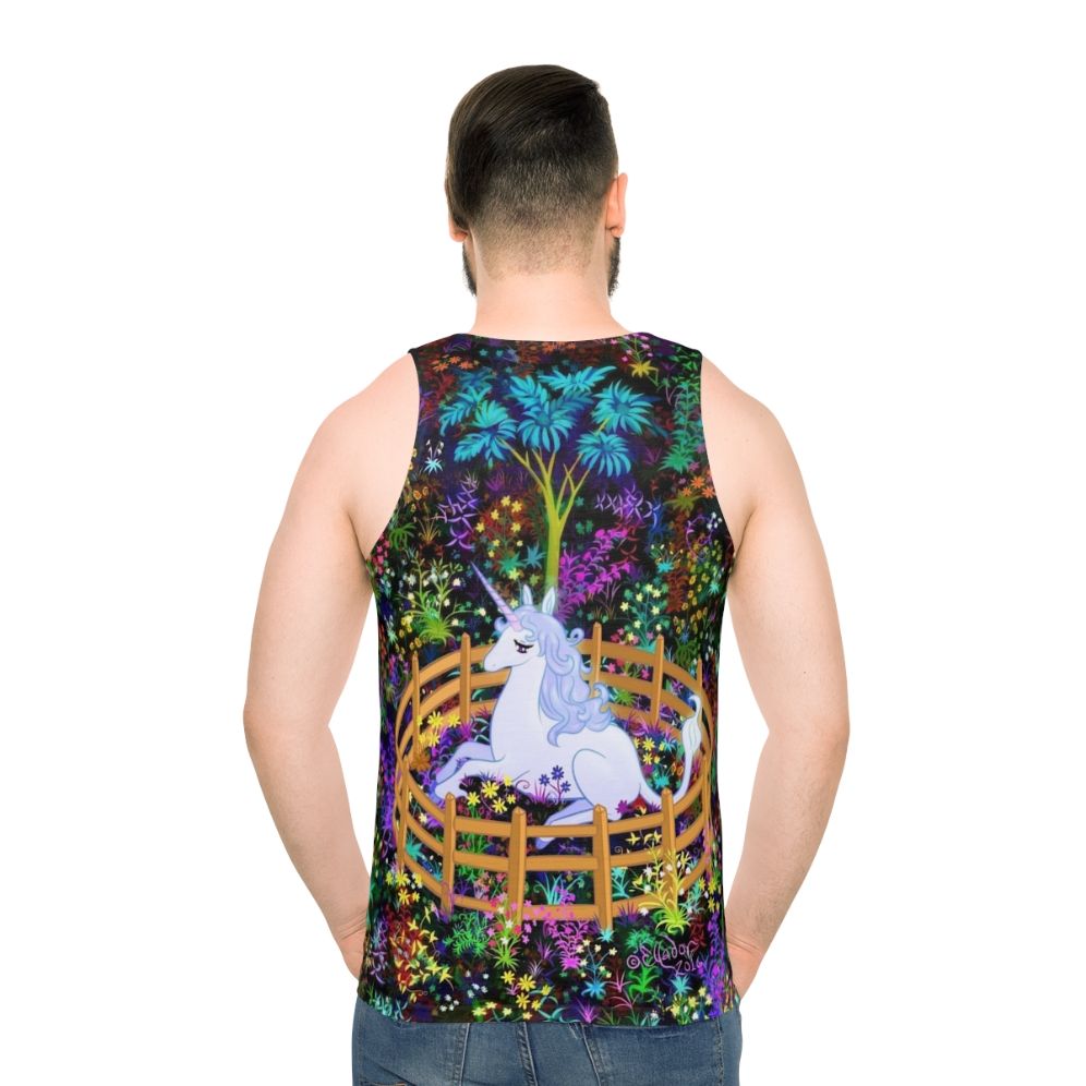 The Last Unicorn in Captivity Unisex Tank Top - men back