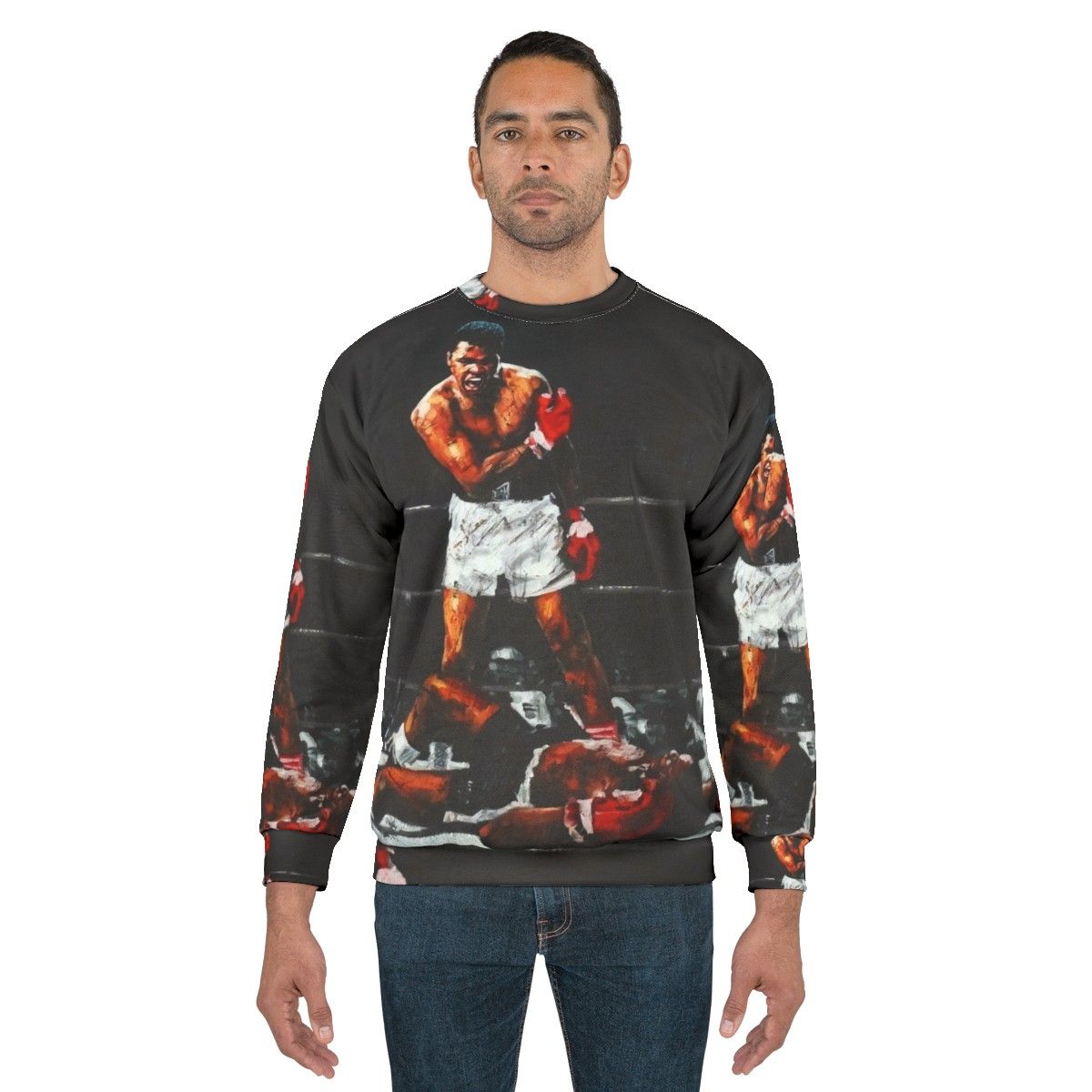 Muhammad Ali Knocking Out Sonny Liston - Sports Icon Sweatshirt - men