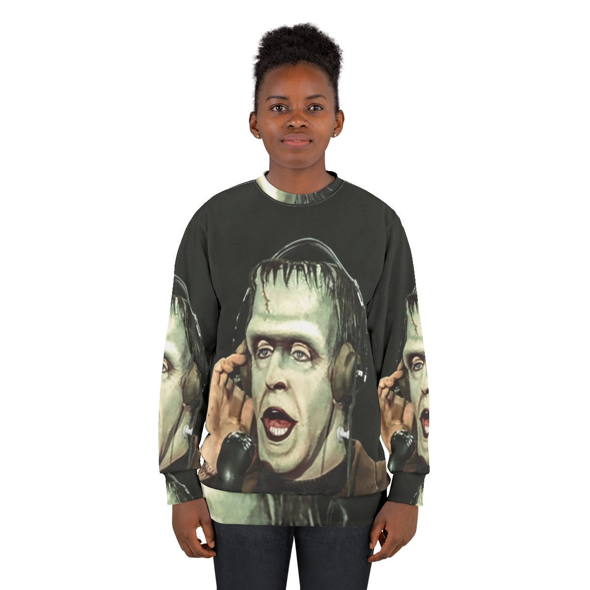 The Munsters Herman Munster at the Radio Unisex Sweatshirt - women