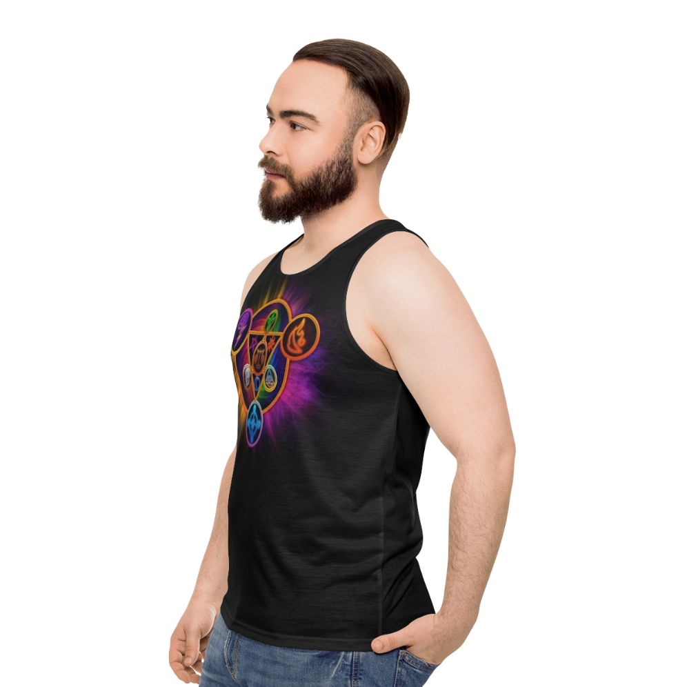 Wizard101 The Spiral Schools Unisex Tank Top - men side