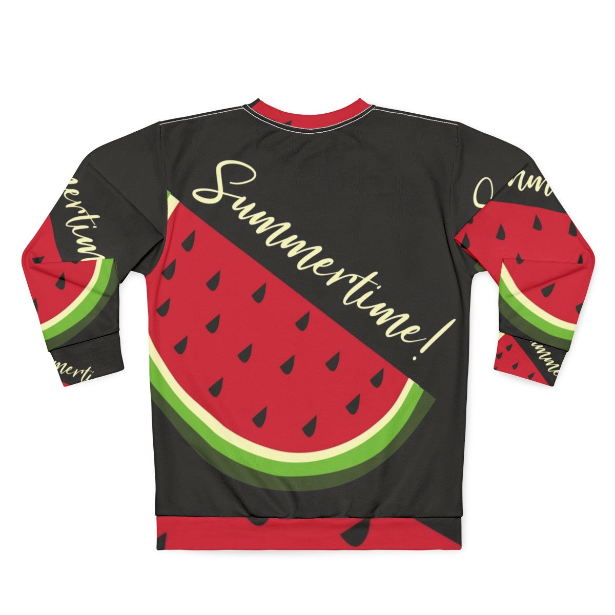 Black sweatshirt with a watermelon design - Back