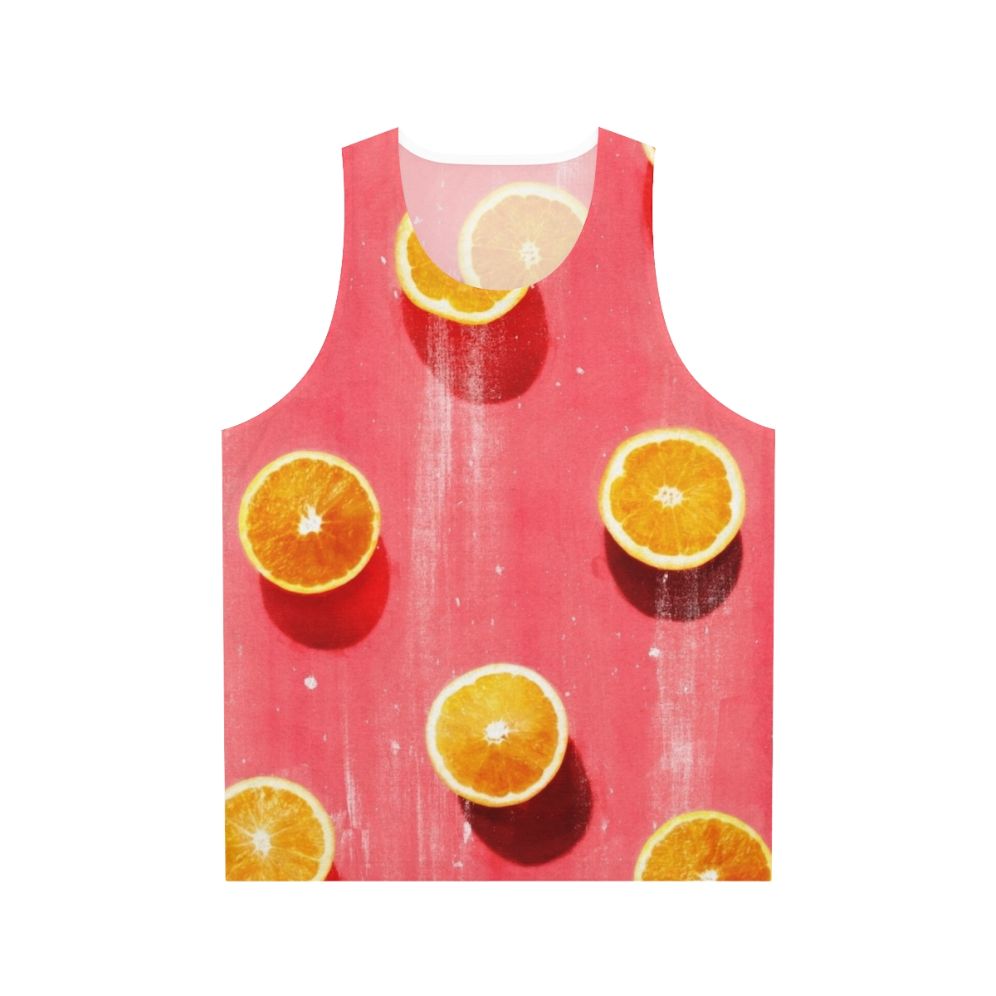 Unisex tank top with colorful fruit graphic design