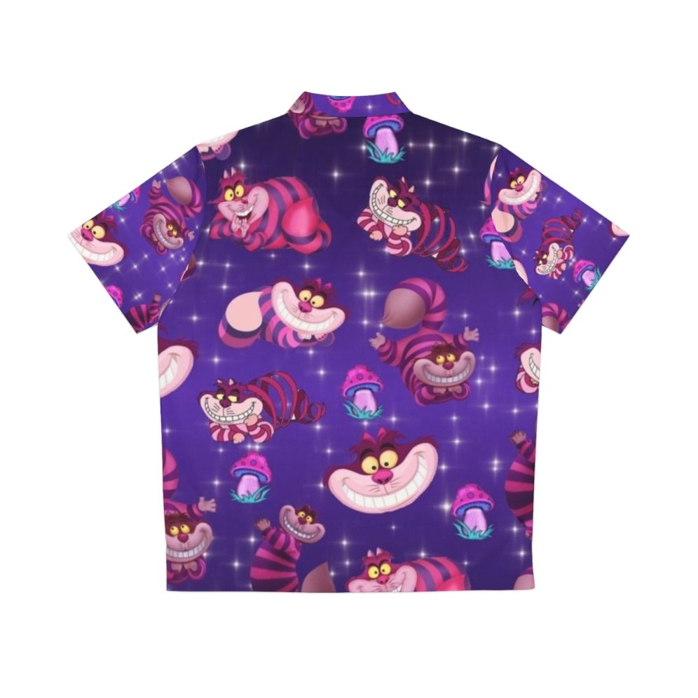 Psychedelic Cat Hawaiian Shirt in Fall Wonderland - Back