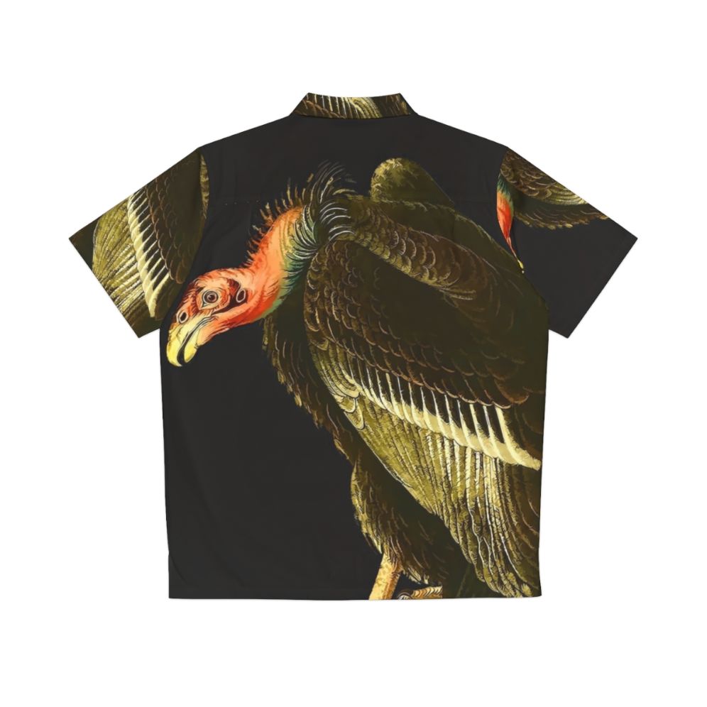 California Condor Hawaiian Shirt with Mystical, Gothic, and Tattoo Style Design - Back