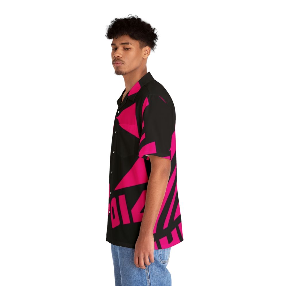 Zink Navy Deca Logo Hawaiian Shirt featuring the Splatoon 2 Deca Logo - People Left