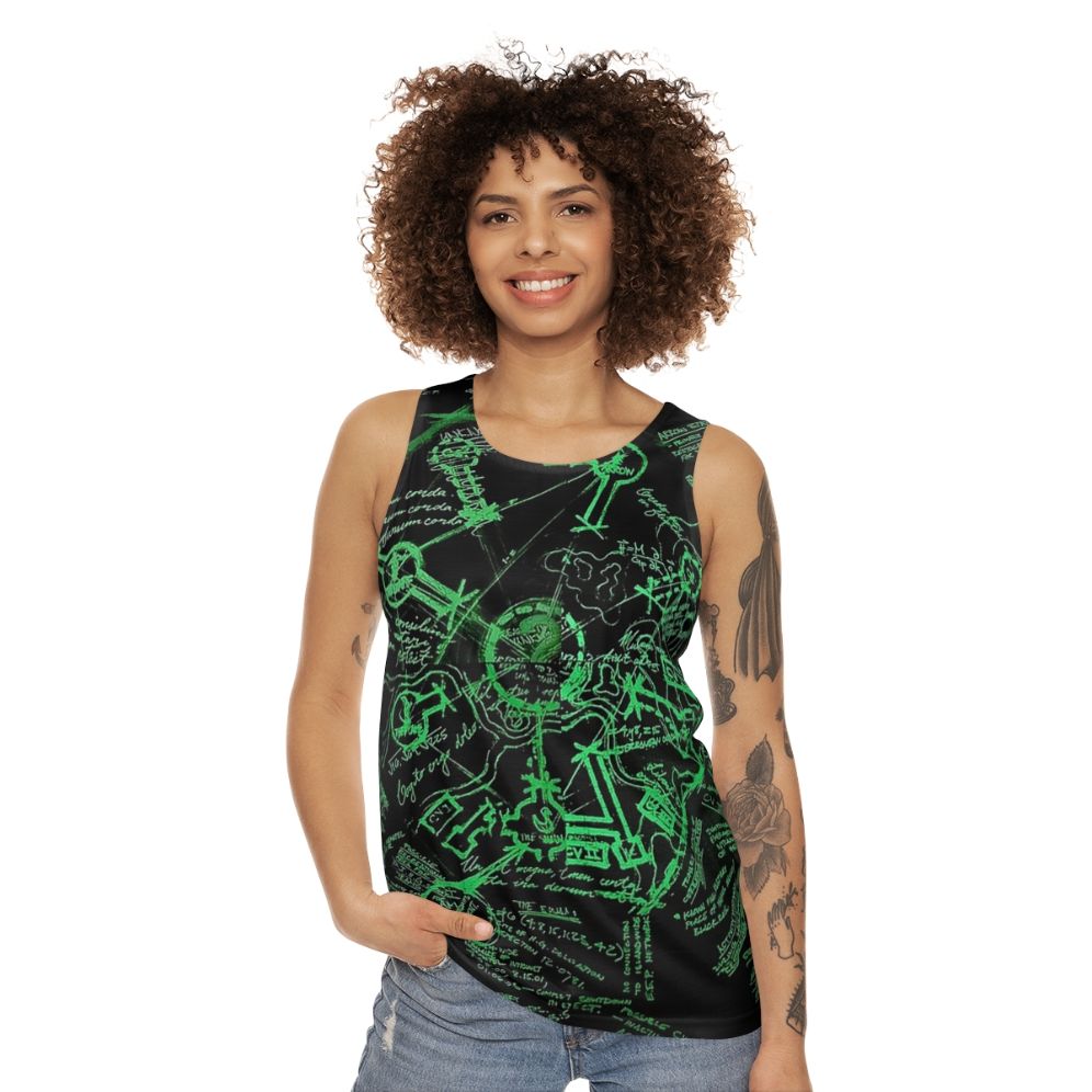 Dharma Stations Unisex Tank Top with Lost TV Show Design - women