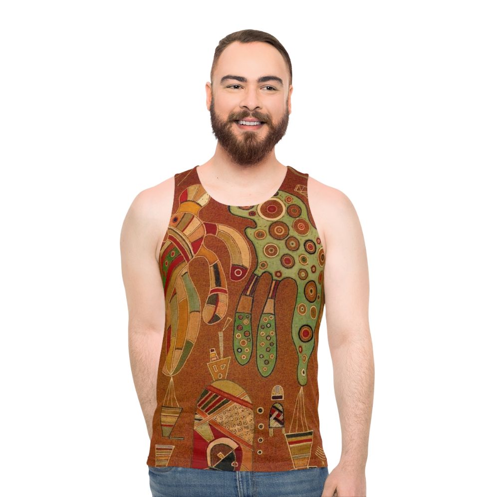 Wassily Kandinsky inspired abstract art unisex tank top - men