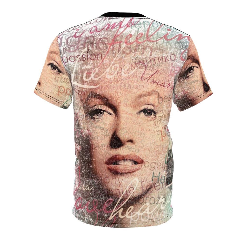 Marilyn Monroe portrait t-shirt with her famous words in a unique, artistic design - Back