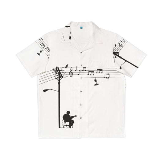 Wired Sound Hawaiian Shirt featuring a retro musical instrument design