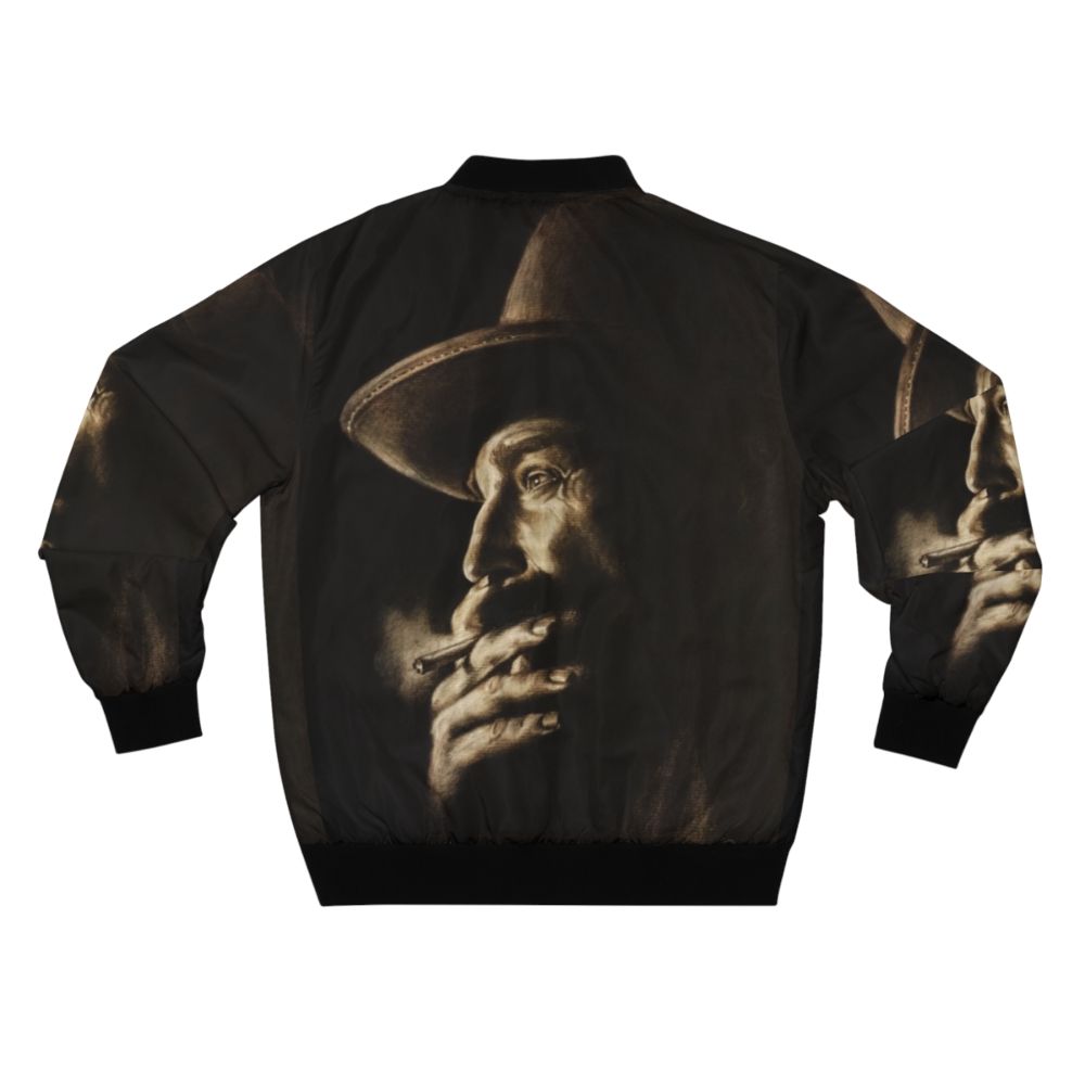 Daniel Plainview Charcoal Bomber Jacket - Back