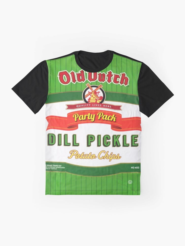 Old Dutch Dill Pickle Chips Graphic T-Shirt - Flat lay