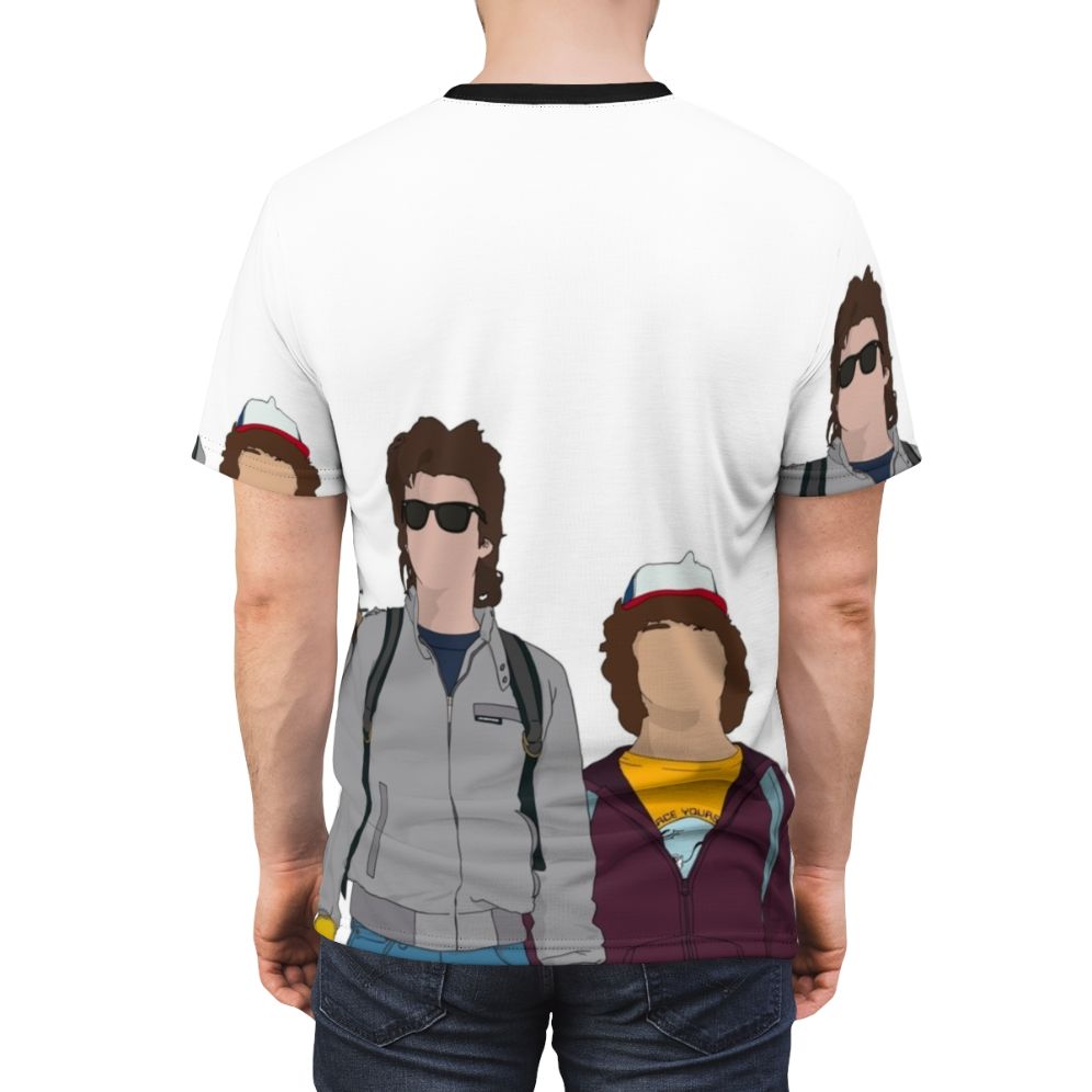 Stranger Things Dustin and Steve Fan Design T-shirt - men back