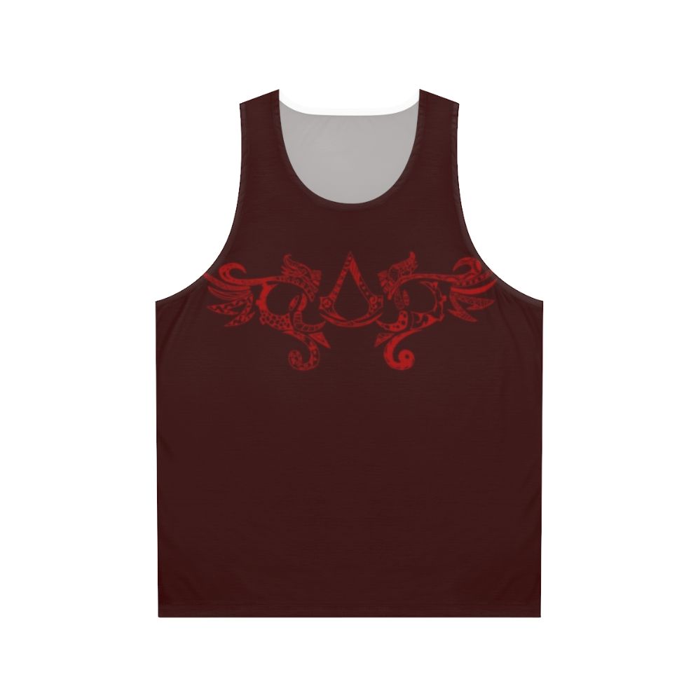 Assassin's Creed red tribal pattern unisex tank top