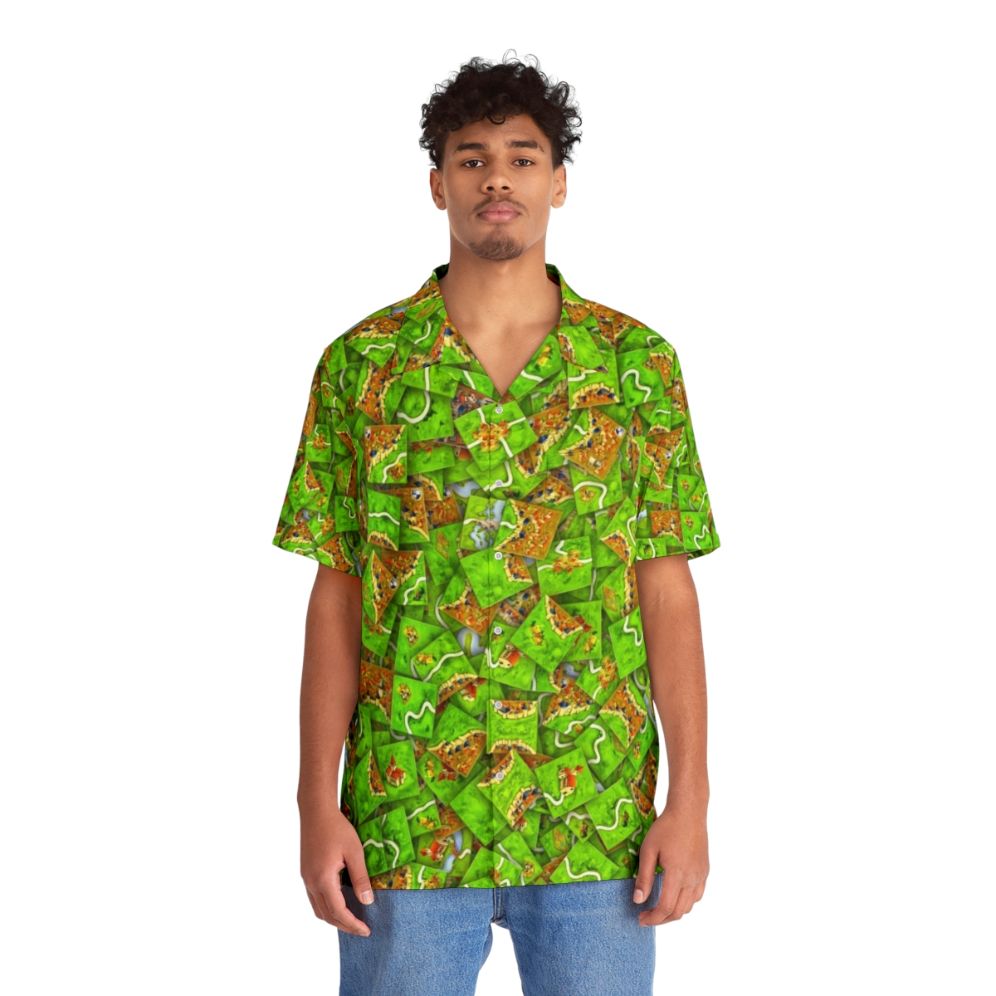 Carcassonne Tiles Hawaiian Shirt - People Front