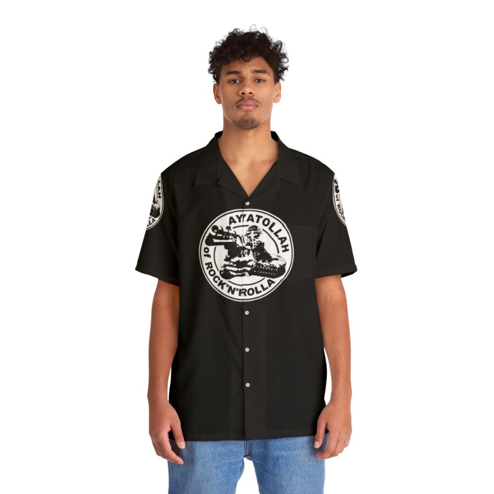 Ayatollah of Rock N Rolla Hawaiian Shirt with Lord Humungus Inspired Design - People Front