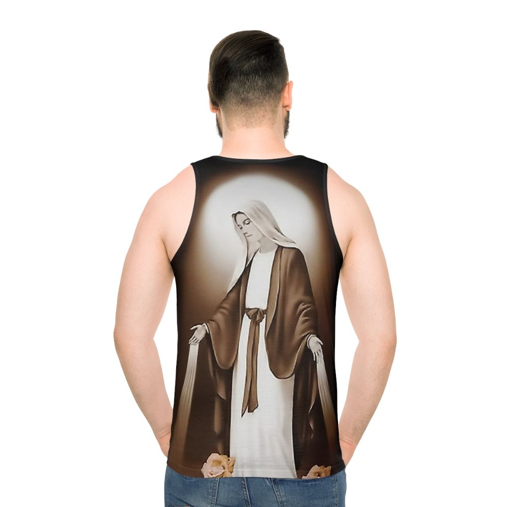 St Bernadette Vision Unisex Tank Top - men back