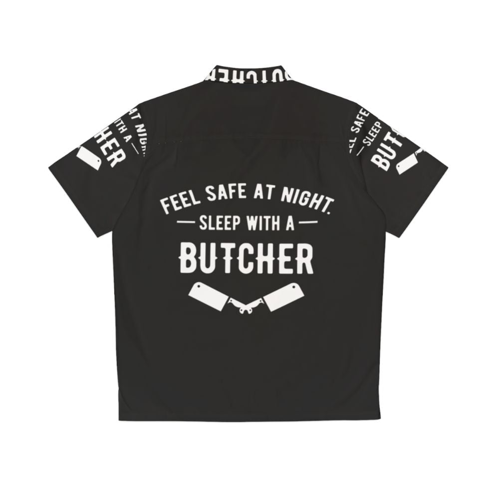 Butcher Hawaiian Shirt with Meat Cleaver - Back