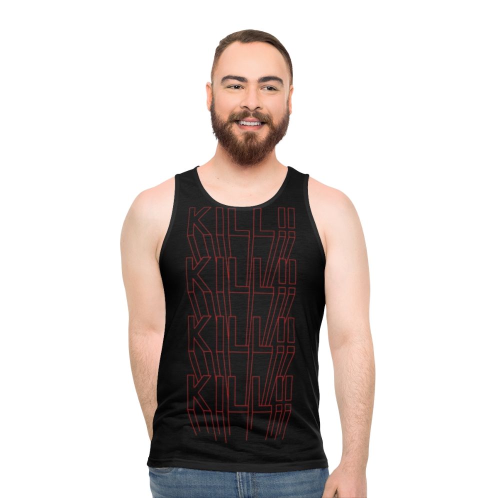 Unisex red vector no more heroes video game tank top - men