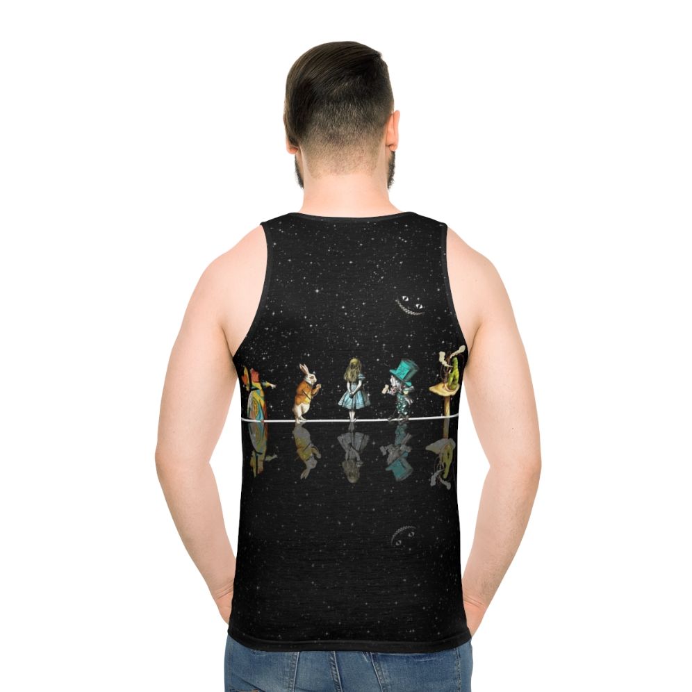 Starry Night Alice In Wonderland Unisex Tank Top - men back