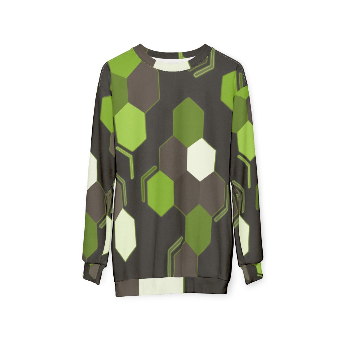 Hexagonal scales Zygarde pokemon sweatshirt design - hanging