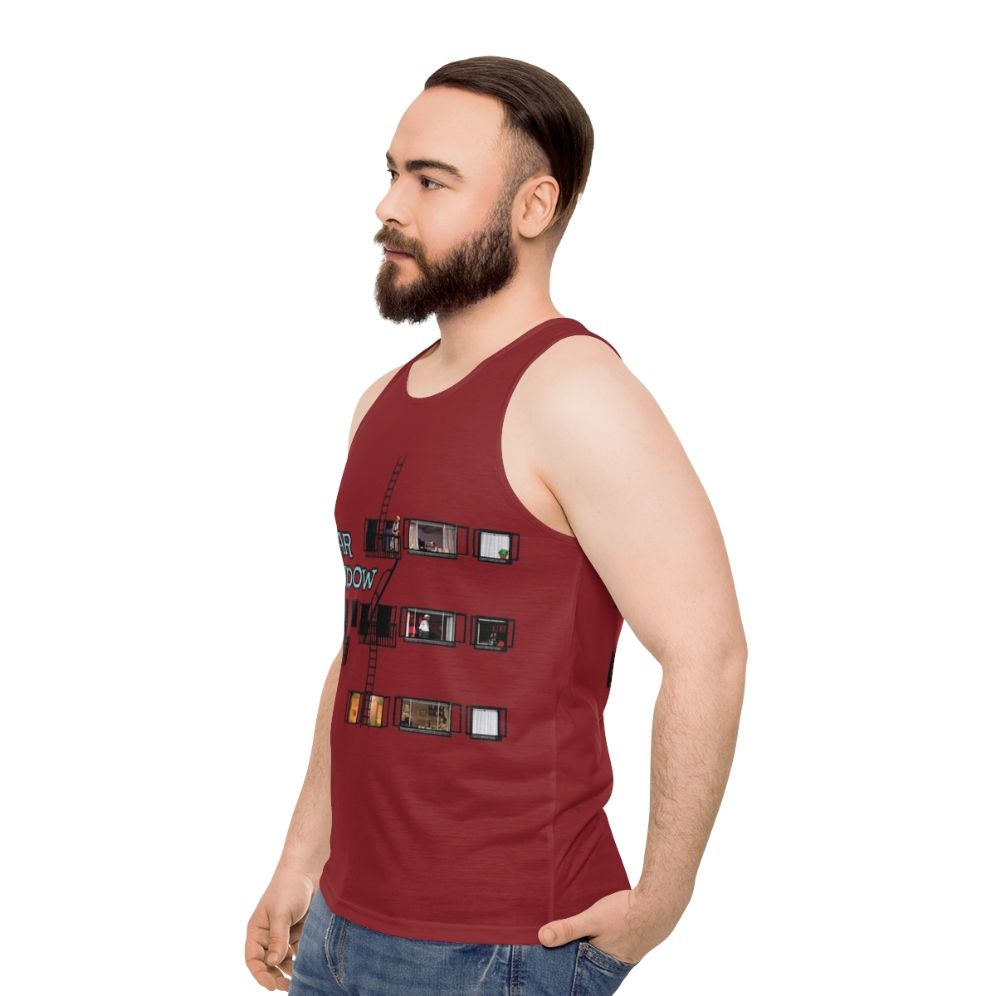 Rear Window Hitchcock Film Unisex Tank Top - men side