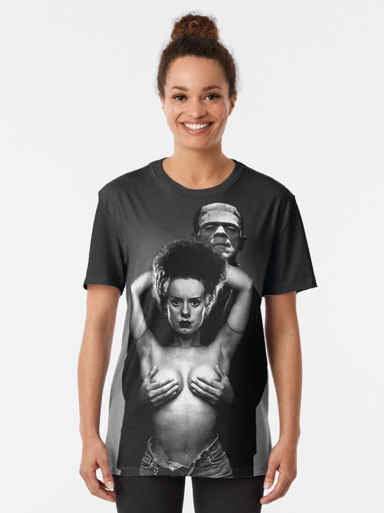 Rotting Bone Graphic T-Shirt featuring an eerie, underground horror design - Women