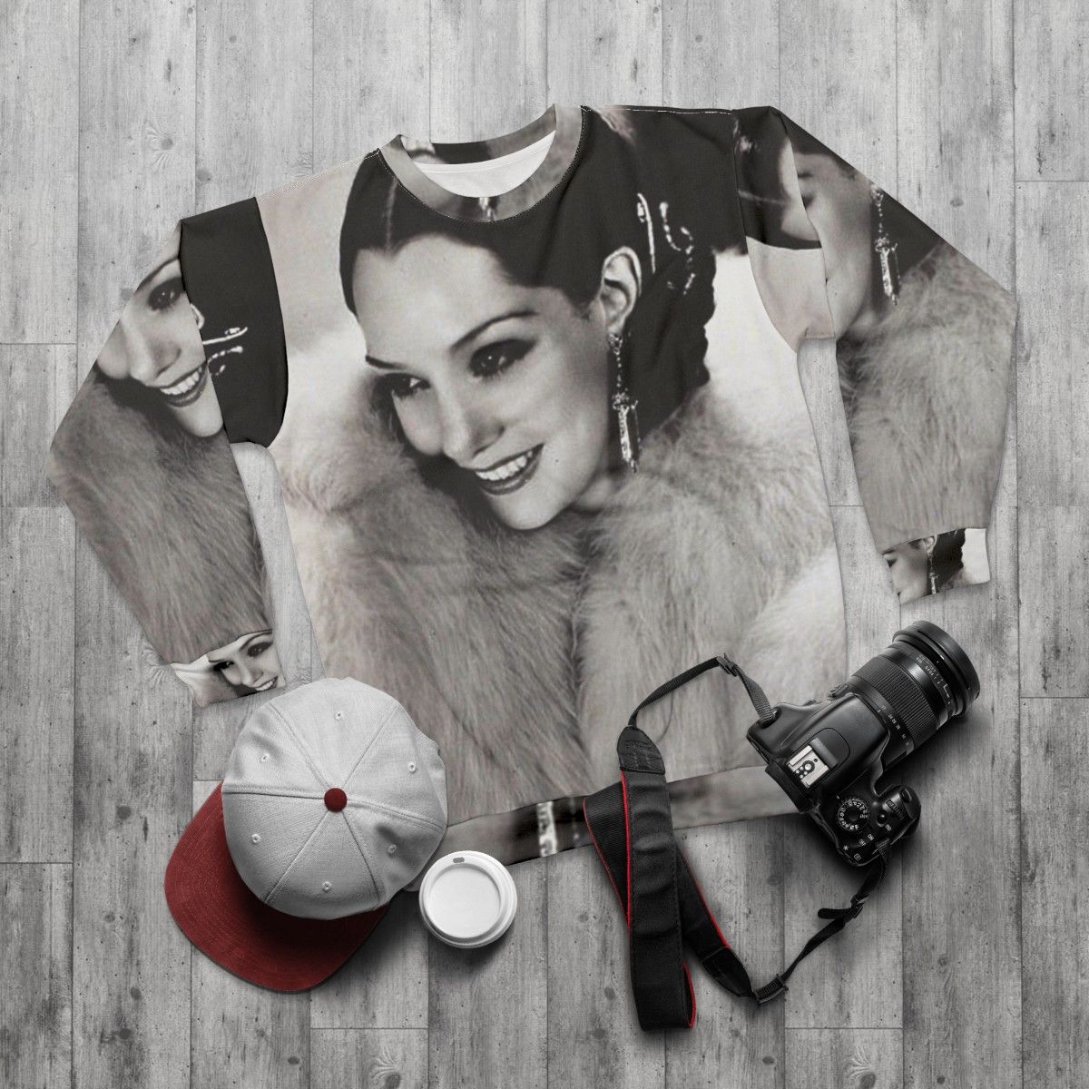 Lupe Velez Vintage Actress Sweatshirt - flat lay