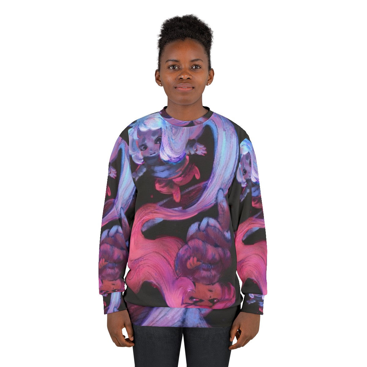 Celeste inspired sweatshirt with space and star design - women