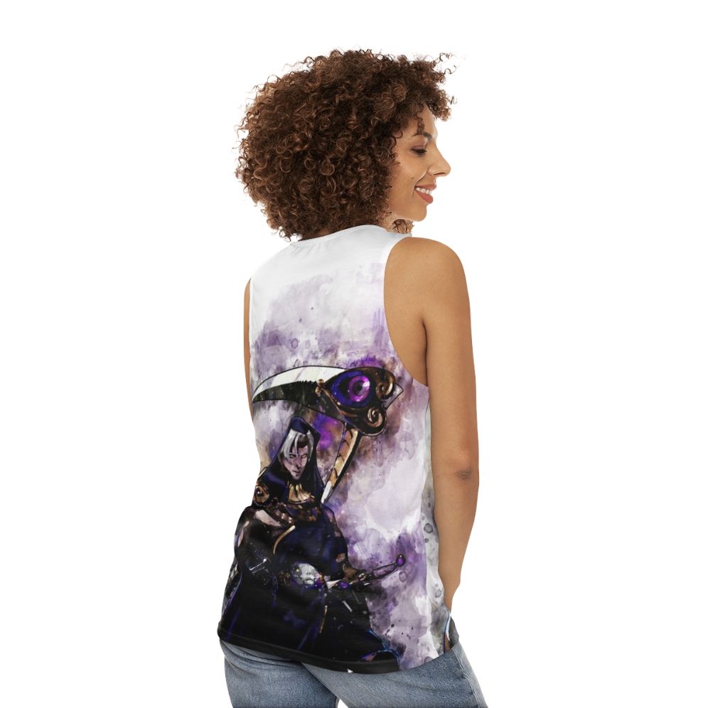 Thanatos and Hades Watercolor Unisex Tank Top - women back