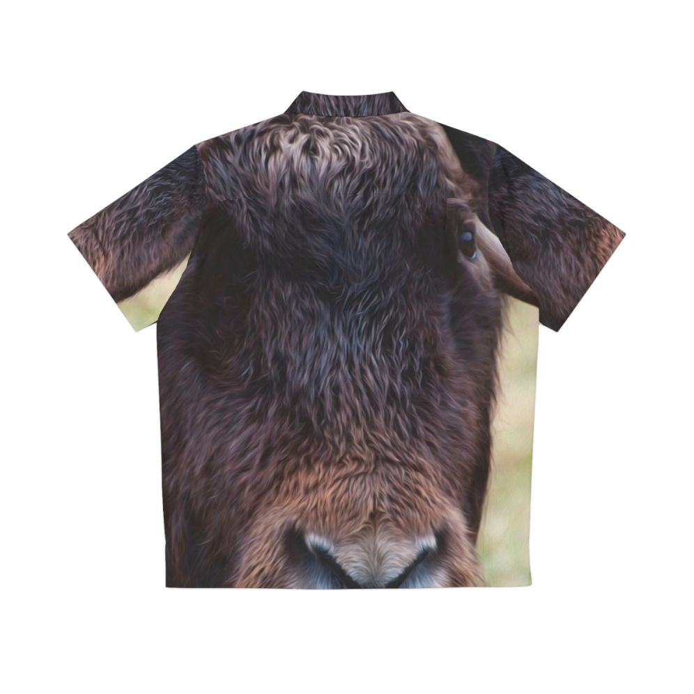 Ox Wildlife Animals Horns Musk Winter Hawaiian Shirt - Back