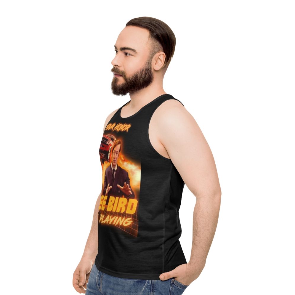 Freebird unisex graphic tank top - men side