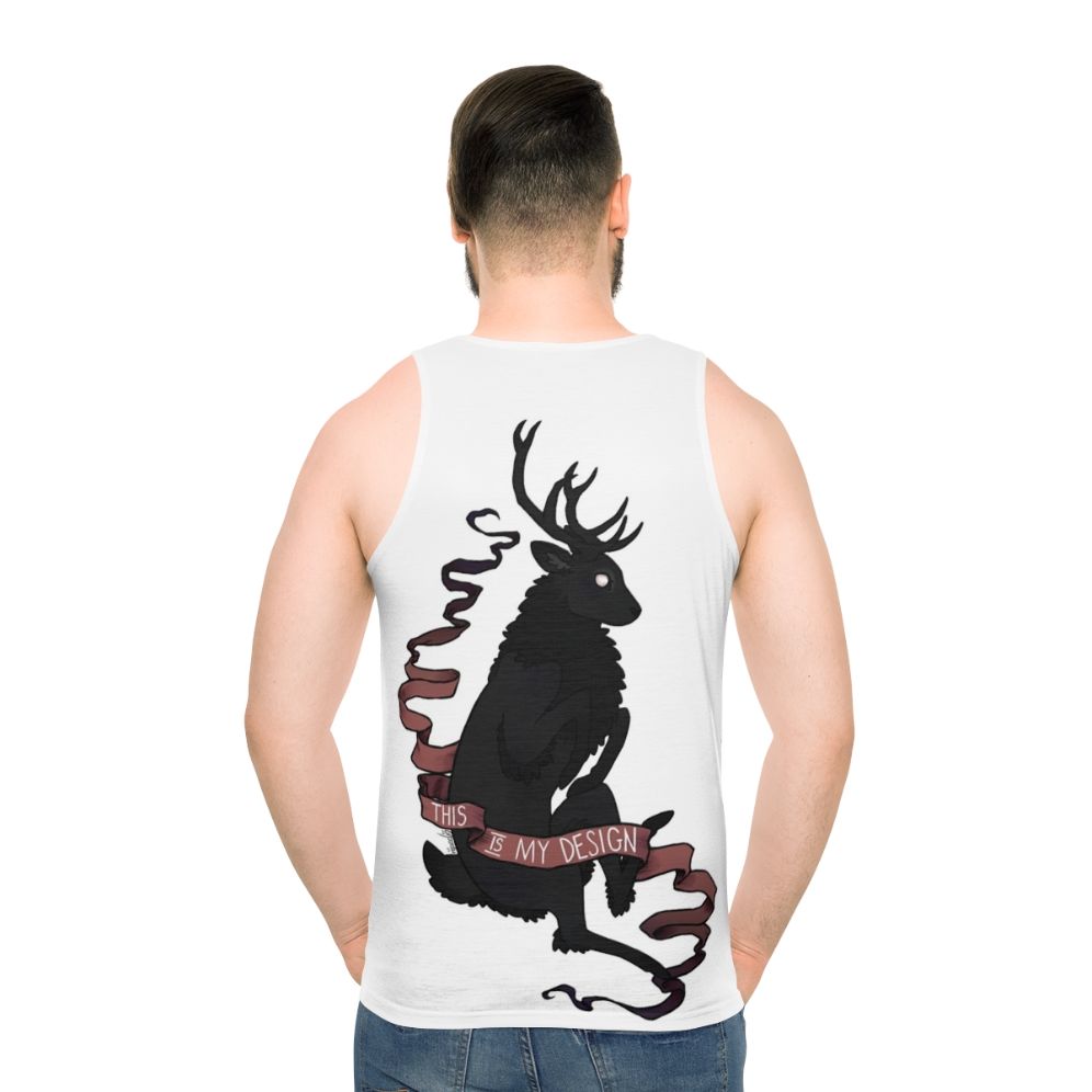 Unisex Hannibal Stag Design Tank Top - men back