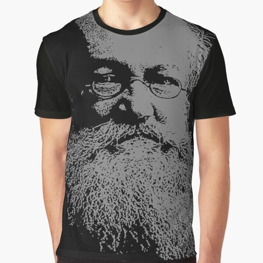 Graphic T-Shirt featuring an image of Peter Kropotkin, a prominent Russian anarchist and communist revolutionary