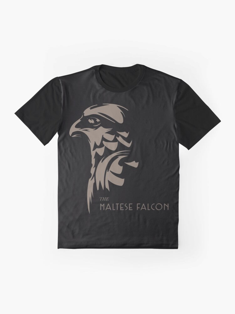 The Maltese Falcon Graphic T-Shirt featuring Humphrey Bogart in the classic film noir - Flat lay