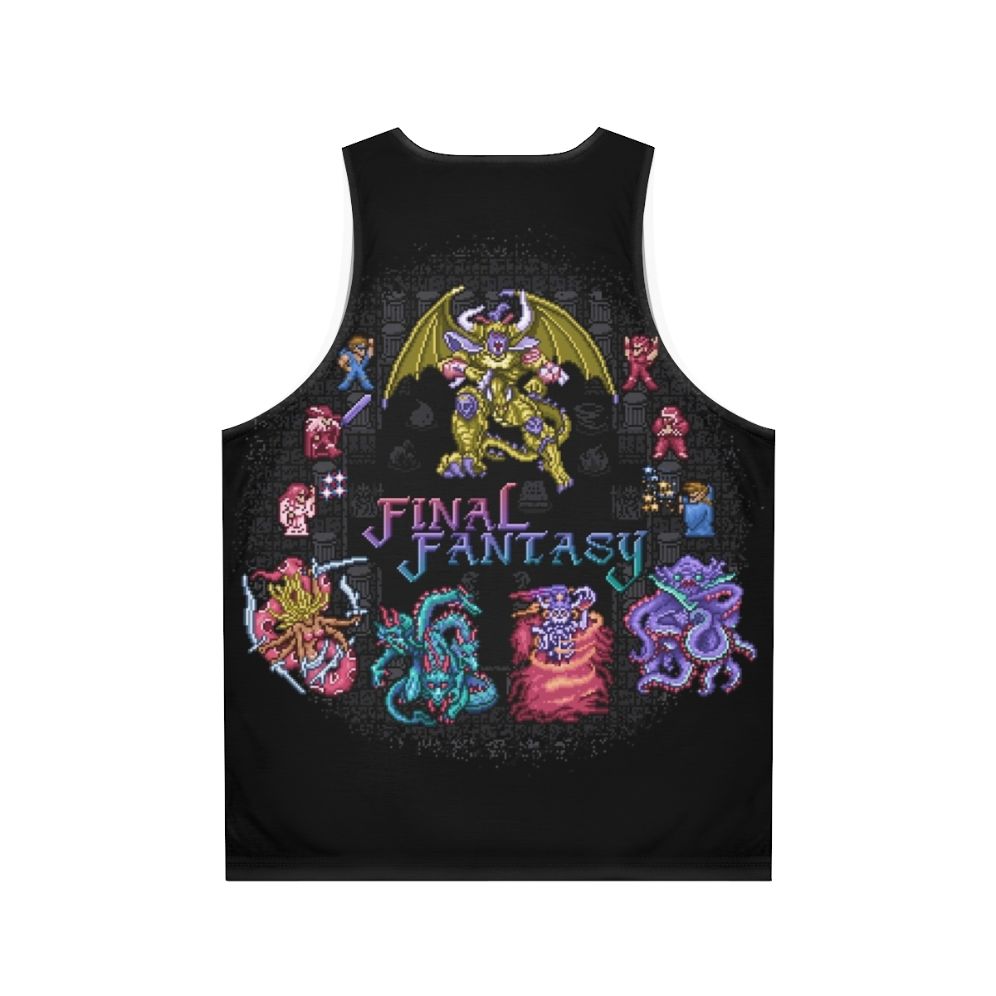 Fantasy Final Retro Pixel Art Unisex Tank Top - Back