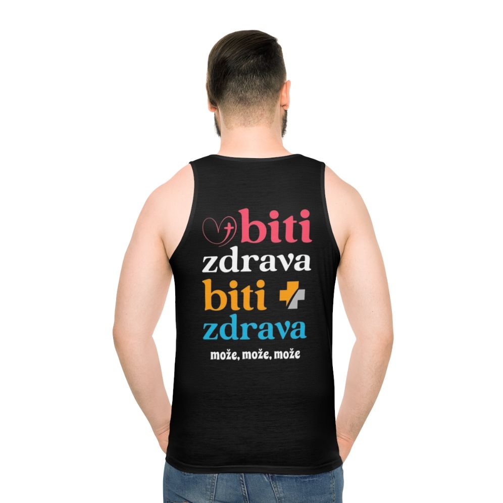 Unisex "In Corpore Sano" 2022 Eurovision Fan Tank Top - men back