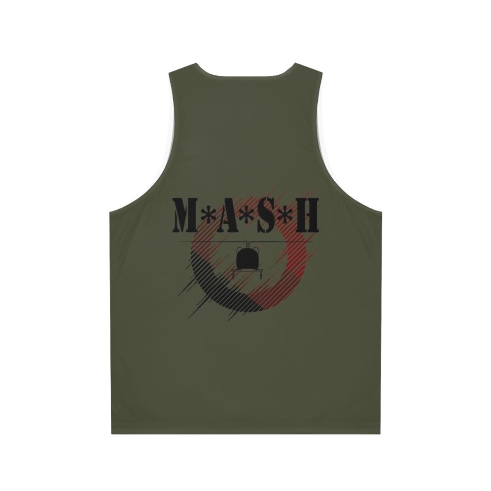 Unisex tank top with military and MASH TV show inspired design - Back