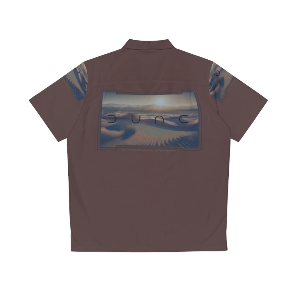 Dune-inspired Hawaiian shirt with desert theme and cinematic design - Back