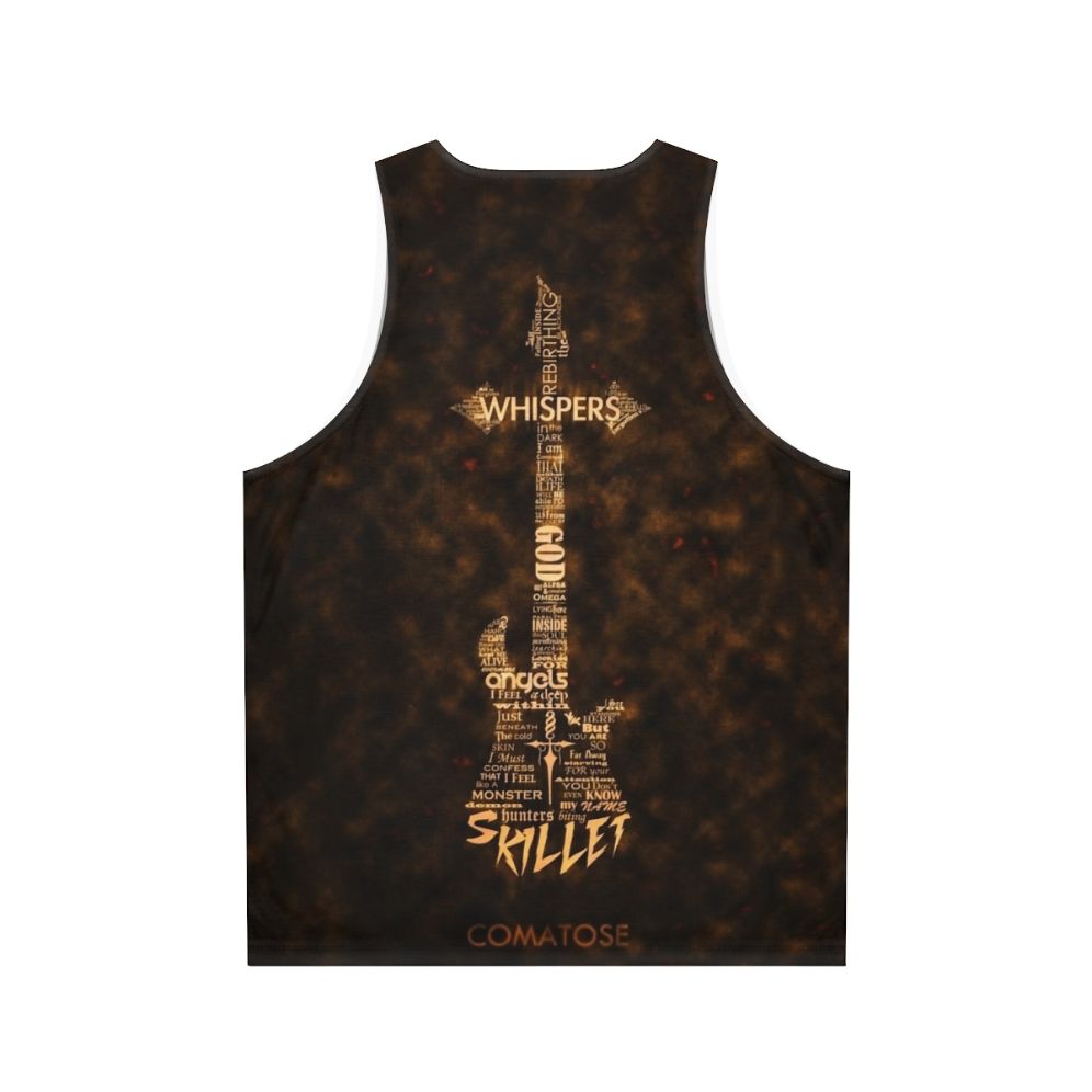 Skillet band unisex Christian rock music typography tank top - Back