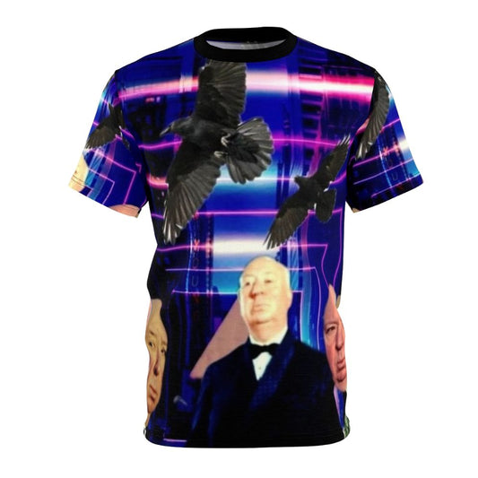 Stylish t-shirt featuring Alfred Hitchcock inspired fan art design