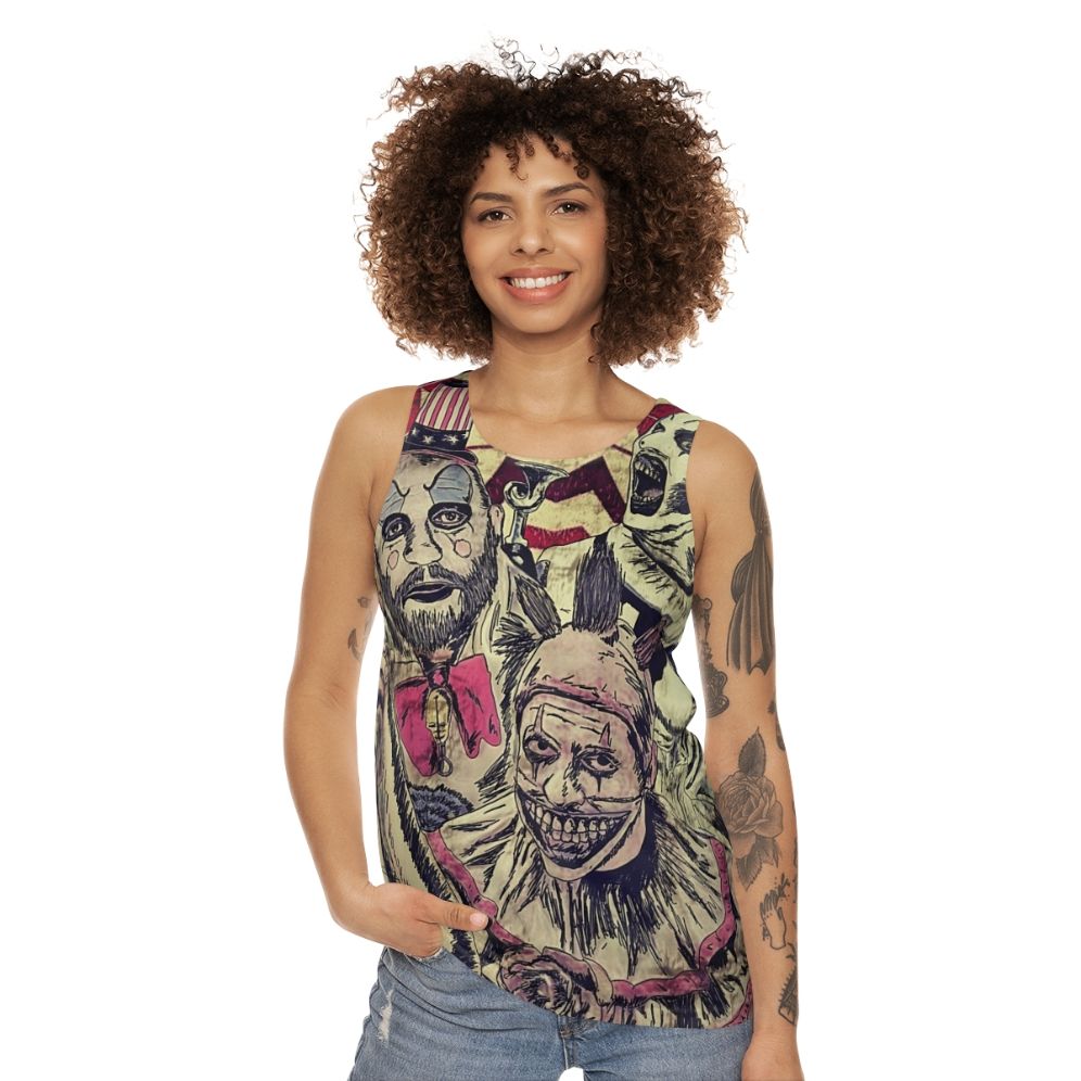 Creepy Clown Unisex Tank Top - women