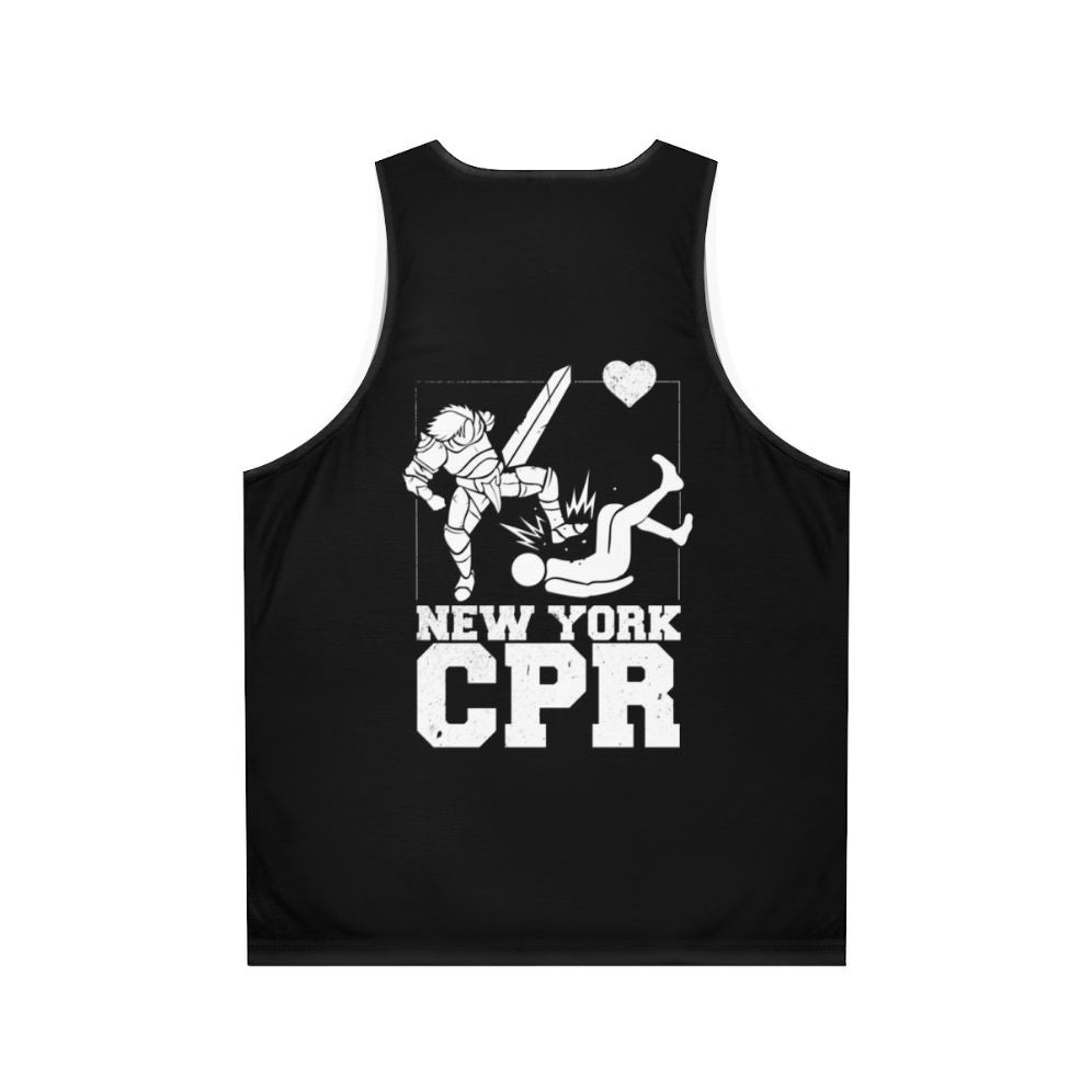 Unisex New York City CPR Black Tank Top - Back