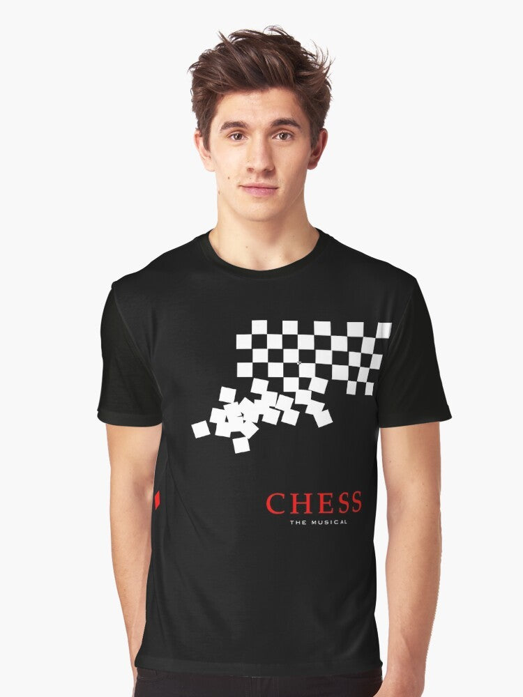 Chess The Musical graphic t-shirt featuring a Soviet and American design - Men