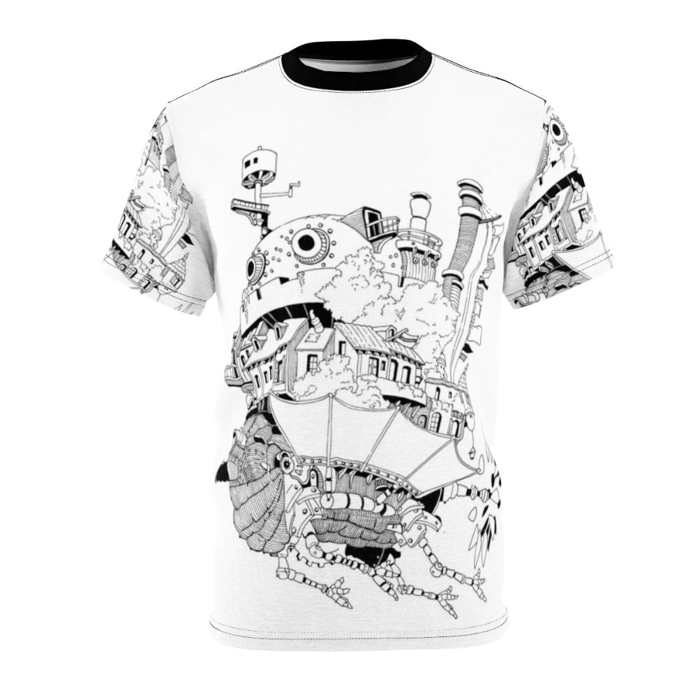 Anime-inspired t-shirt featuring Howl's Moving Castle artwork by Atsushi Okui