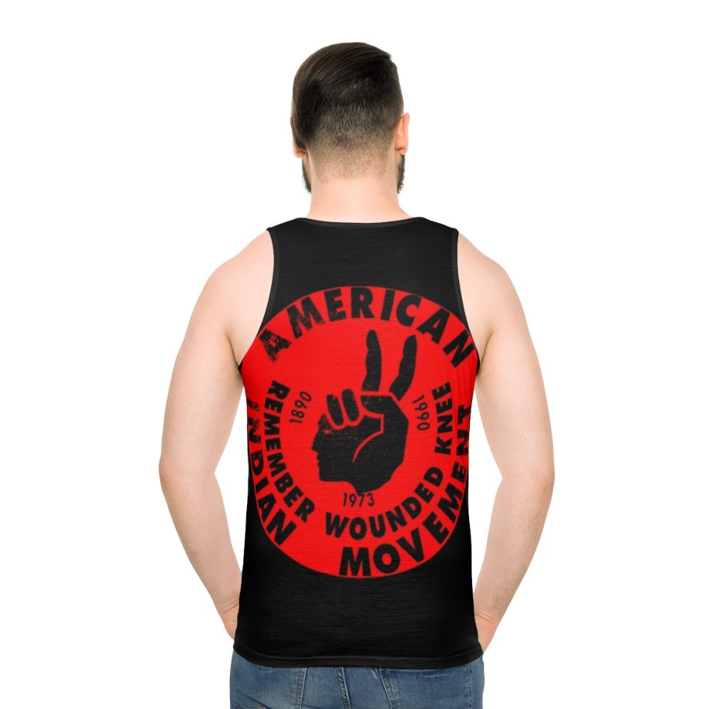 Unisex American Indian Movement Tank Top - men back