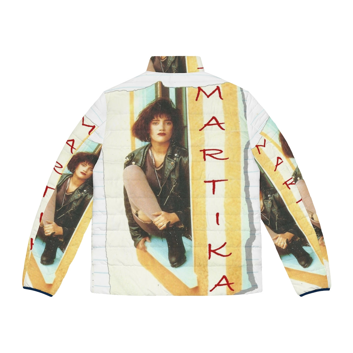 Martika 80s pop icon puffer jacket in a retro, vintage style - Back