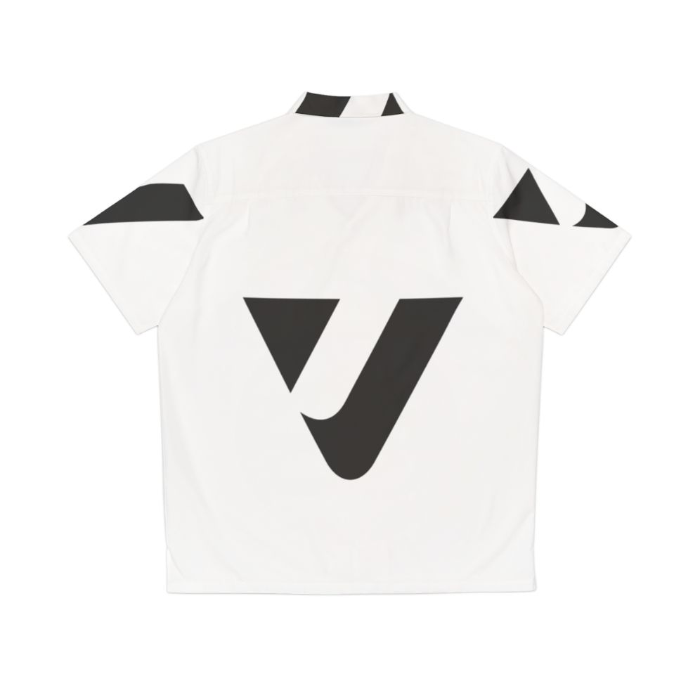 Vibrant Letter V Hawaiian Shirt - Back